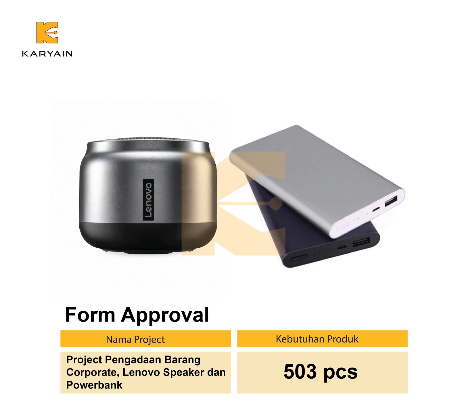 Project Pengadaan Barang Corporate Powerbank dan Speaker