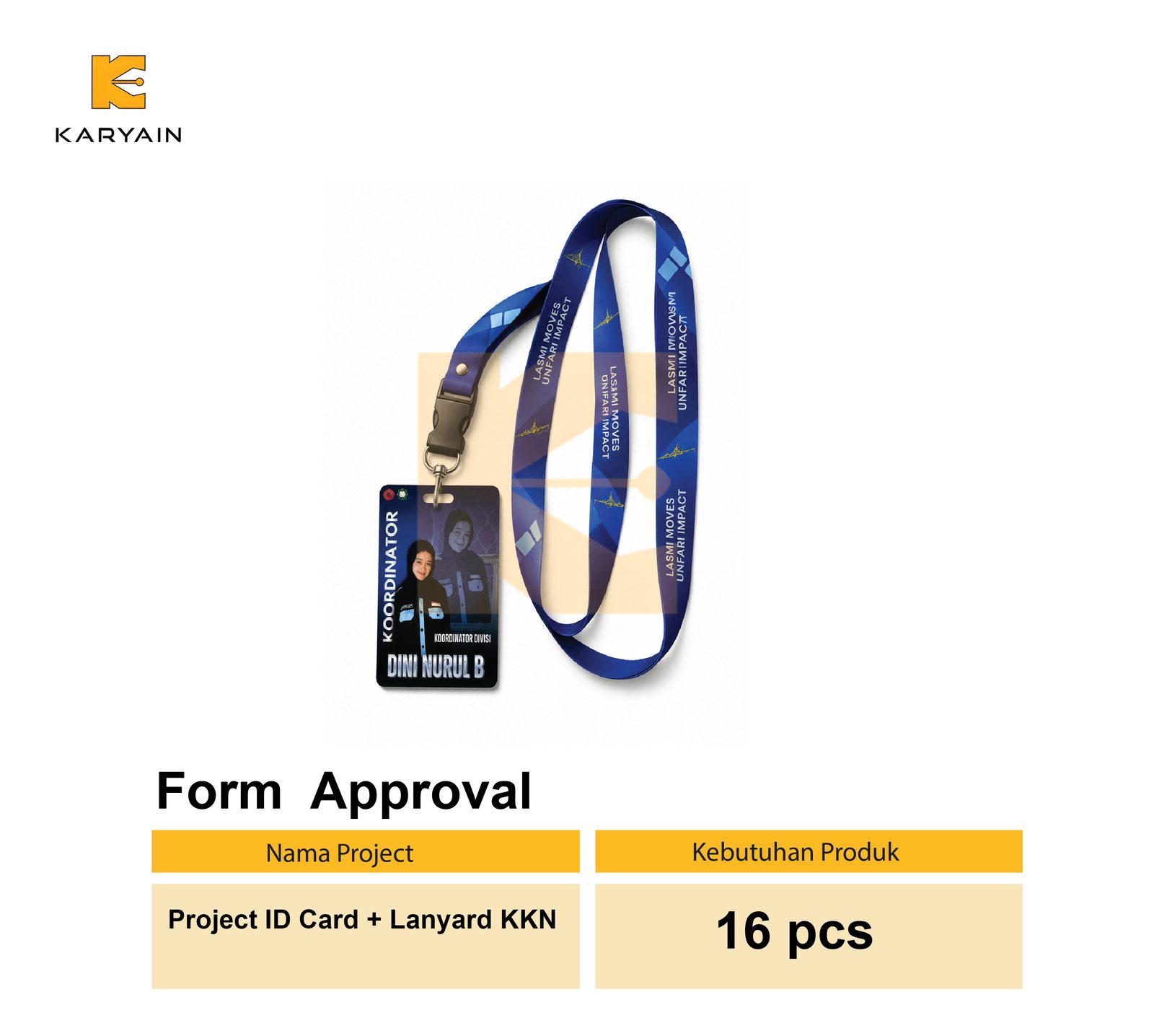 Project ID Card + Lanyard KKN