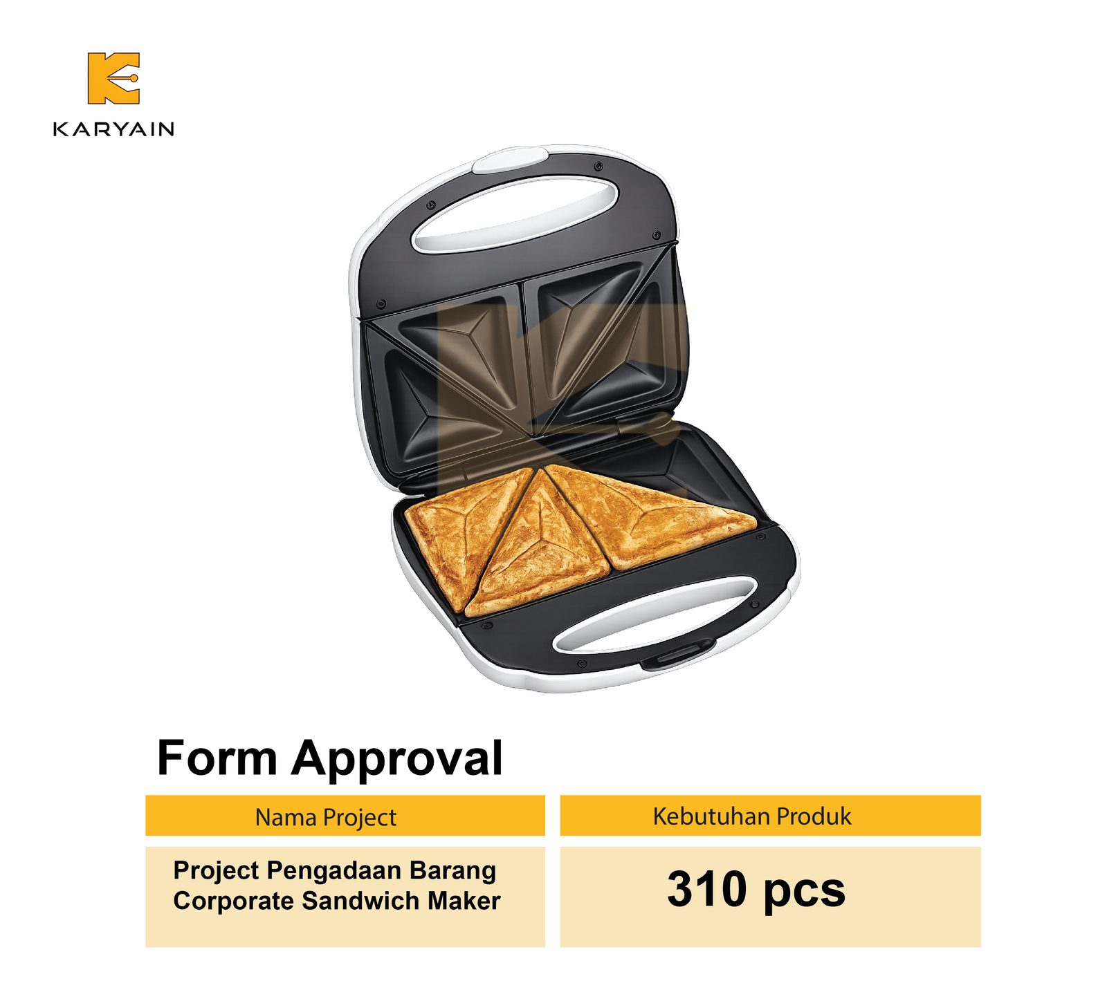 Project Pengadaan Barang Corporate Sandwich Maker