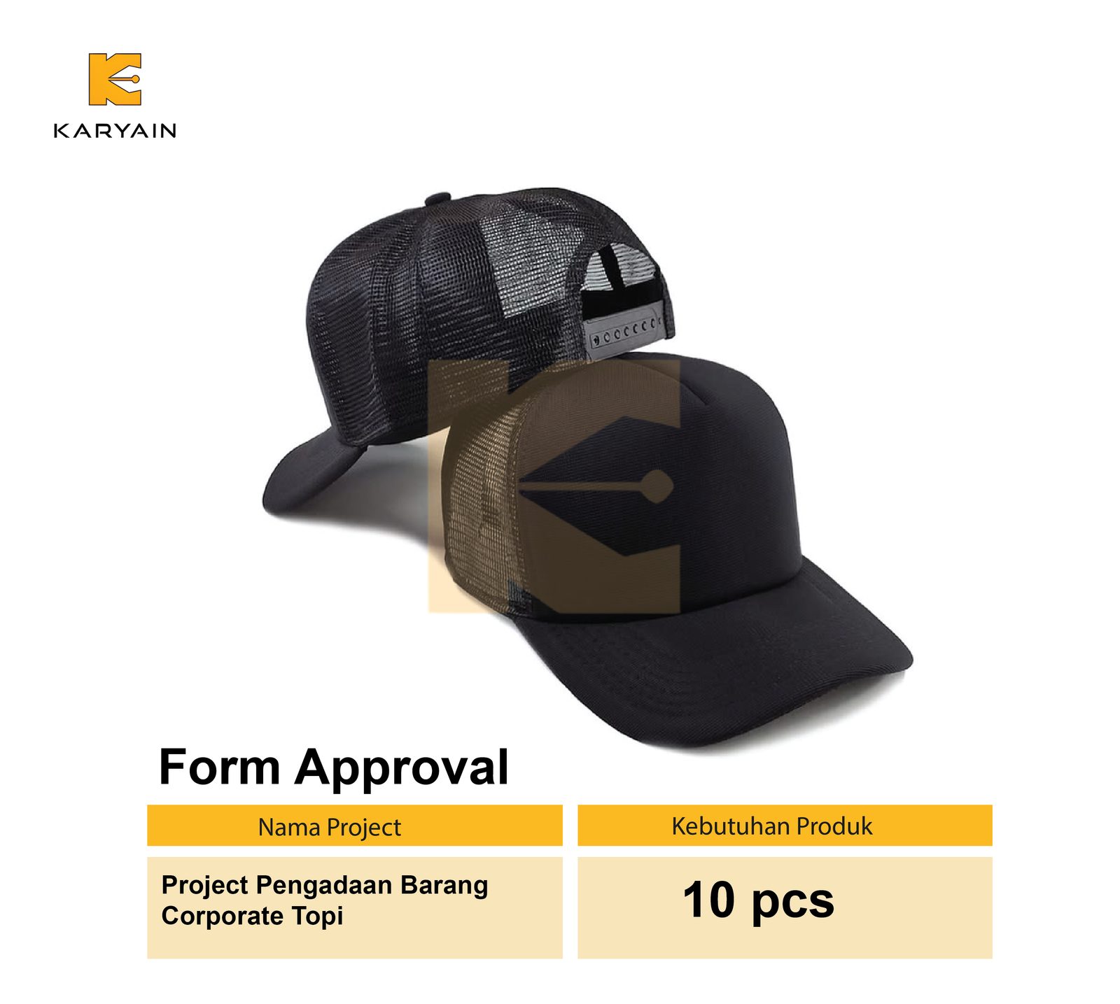 Project Pengadaan Barang Corporate (Topi Custom & Pulpen Custom)